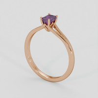 0.44 Ct. Pinkish Purple Spinel Ring, 18K Rose Gold 2