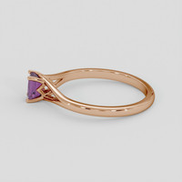 0.44 Ct. Pinkish Purple Spinel Ring, 18K Rose Gold 4