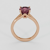 2.15 Ct. Pinkish Brown Sapphire Ring, 18K Rose Gold 3