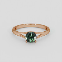 1.24 Ct. Green Sapphire Ring, 18K Rose Gold 1
