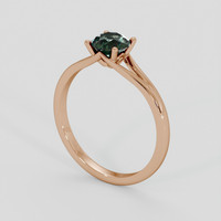 1.24 Ct. Green Sapphire Ring, 18K Rose Gold 2