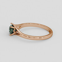 1.24 Ct. Green Sapphire Ring, 18K Rose Gold 4