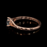 0.53 Ct. White Sapphire Ring, 18K Rose Gold 4