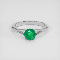 1.01 Ct. Emerald Ring, Silver 1