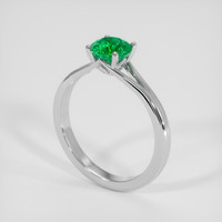 1.01 Ct. Emerald Ring, Silver 2