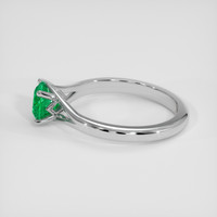 1.01 Ct. Emerald Ring, Silver 4