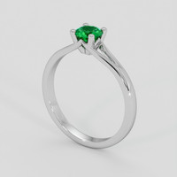 0.34 Ct. Emerald Ring, Silver 2