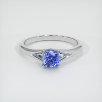 0.79 Ct. Blue Sapphire Ring, 10K White Gold 1