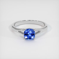 0.94 Ct. Blue Sapphire Ring, 10K White Gold 1