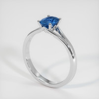 0.89 Ct. Sapphire Ring, 14K White Gold 2
