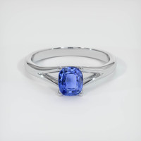 0.75 Ct. Sapphire Ring, 14K White Gold 1