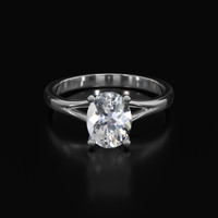 1.40 Ct. Gemstone Ring, 14K White Gold 1