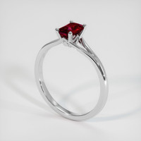 0.70 Ct. Ruby Ring, 14K White Gold 2