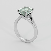 4.70 Ct. Bluish Green Sapphire Ring, 14K White Gold 2