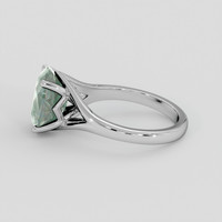 4.70 Ct. Bluish Green Sapphire Ring, 14K White Gold 4