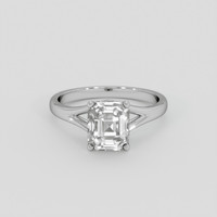 2.55 Ct. White Sapphire Ring, 14K White Gold 1