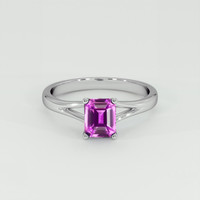 1.19 Ct. Purple Sapphire Ring, 14K White Gold 1