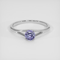 0.75 Ct. Purple Sapphire Ring, 14K White Gold 1