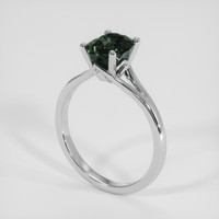 2.21 Ct. Green Sapphire Ring, 14K White Gold 2