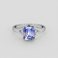 2.53 Ct. Bi Color Sapphire Ring, 14K White Gold 1
