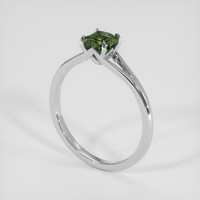 1.18 Ct. Yellowish Green Sapphire Ring, 14K White Gold 2