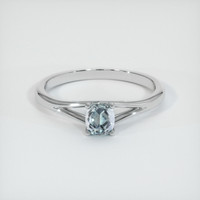 0.55 Ct. Sapphire Ring, 14K White Gold 1