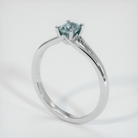 0.55 Ct. Sapphire Ring, 14K White Gold 2