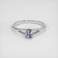 0.80 Ct. Sapphire Ring, 14K White Gold 1