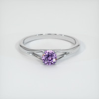 0.50 Ct. Sapphire Ring, 14K White Gold 1