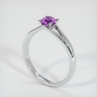 0.84 Ct. Sapphire Ring, 14K White Gold 2