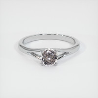 0.88 Ct. Grey Sapphire Ring, 14K White Gold 1