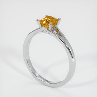 0.55 Ct. Sapphire Ring, 14K White Gold 2