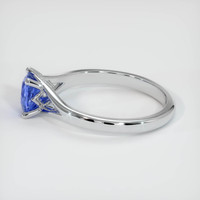 0.75 Ct. Blue Sapphire Ring, 18K White Gold 4