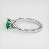 0.55 Ct. Emerald Ring, 18K White Gold 4