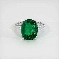 4.54 Ct. Emerald Ring, 18K White Gold 1