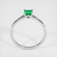0.52 Ct. Emerald Ring, 18K White Gold 3
