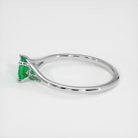 0.52 Ct. Emerald Ring, 18K White Gold 4