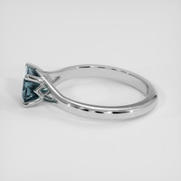 1.01 Ct. Bluish Green Sapphire Ring, 18K White Gold 4