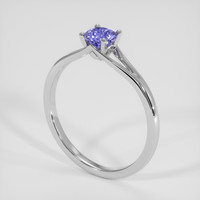 0.75 Ct. Purple Sapphire Ring, 18K White Gold 2