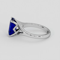 3.04 Ct. Blue Sapphire Ring, 18K White Gold 4