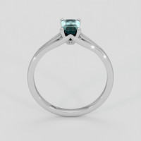0.52 Ct. Bluish Green Sapphire Ring, 18K White Gold 3
