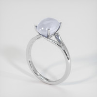 4.25 Ct. Grey Sapphire Ring, 18K White Gold 2