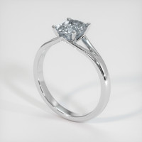 1.18 Ct. Sapphire Ring, 18K White Gold 2