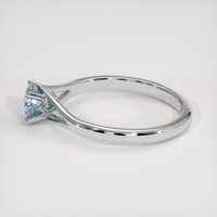 0.59 Ct. Greyish Blue Sapphire Ring, 18K White Gold 4