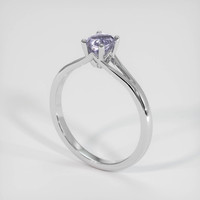 0.80 Ct. Sapphire Ring, 18K White Gold 2