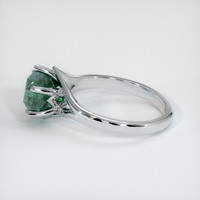 2.44 Ct. Bluish Green Sapphire Ring, 18K White Gold 4