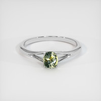 0.58 Ct. Sapphire Ring, 18K White Gold 1