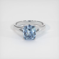 3.48 Ct. Sapphire Ring, 18K White Gold 1