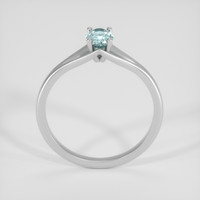 0.80 Ct. Bluish Green Sapphire Ring, 18K White Gold 3