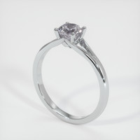 0.88 Ct. Grey Sapphire Ring, 18K White Gold 2